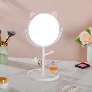 Table Top Vanity Kitty Mirror