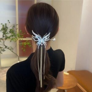 Lux Butterfly Tassels Hair Clip