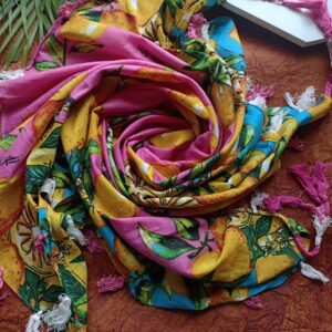 Cotton Square Stoles With Tassels