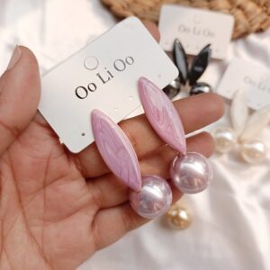 Marble Pearl Statement Earrings