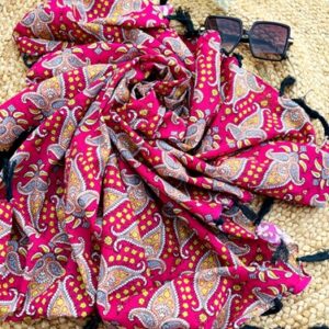 Square Cotton Stoles With Tassels